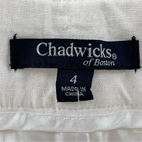 Chadwick’s Linen Wide Leg Pants Contoured High Waist Lined Pants Trousers Size 4 - Picture 6 of 12